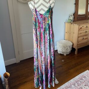 NWT Nicole Miller colorful maxi dress